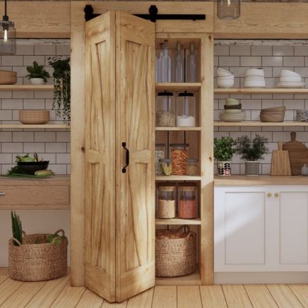 Drzwi składane dębowe Flinston olej naturalny  100x210